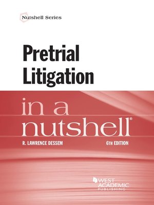 cover image of Pretrial Litigation in a Nutshell